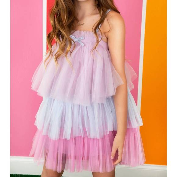 NEW OOH! LA, LA! COUTURE penelope layered sky dress in multi - Picture 2 of 3